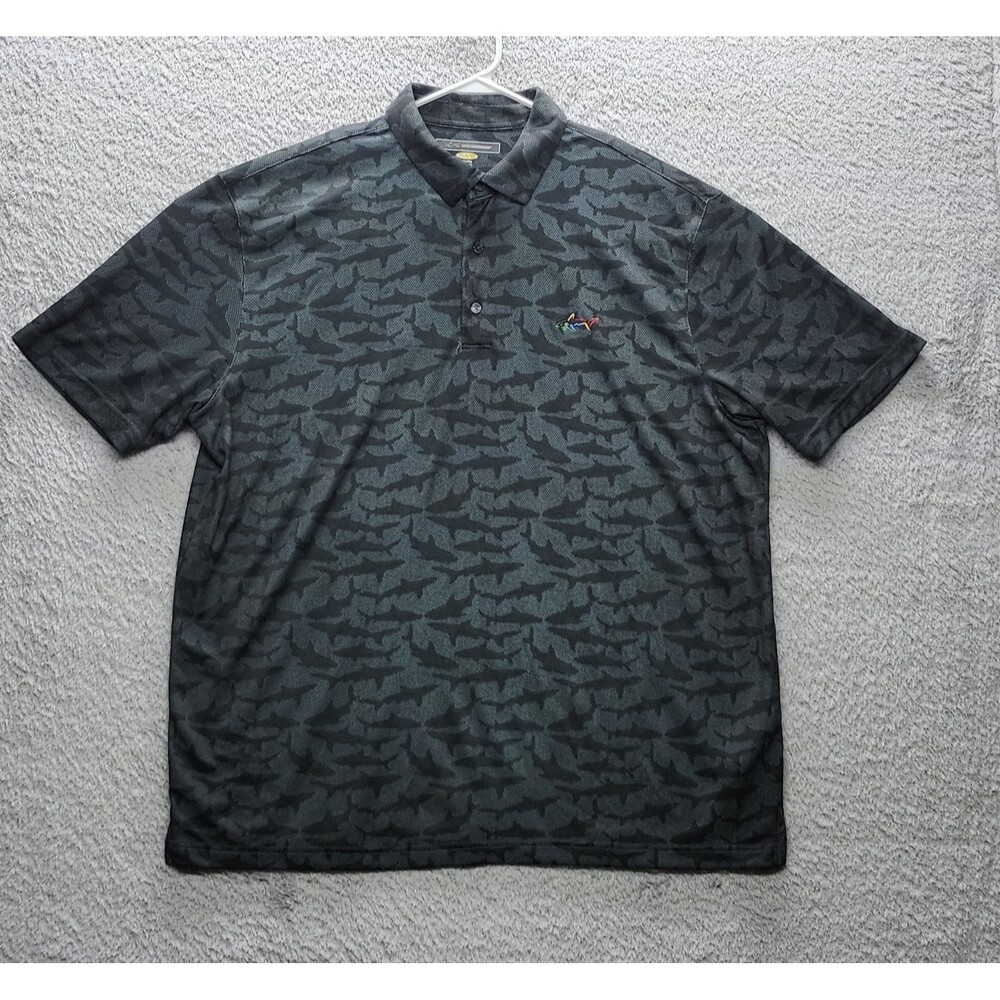 Greg Norman Collector's Edition Shark Print Short-sleeve Shirt Size XXL